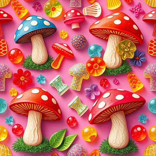 Artistic Magic Mushroom Gummies Patterns