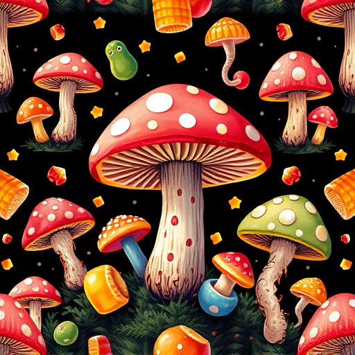 Artistic Magic Mushroom Gummies Patterns