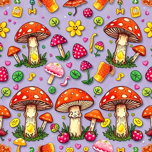 Artistic Magic Mushroom Gummies Patterns