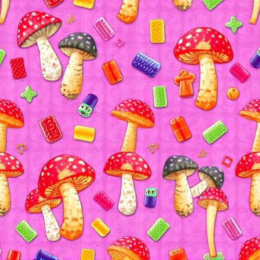 Artistic Magic Mushroom Gummies Patterns