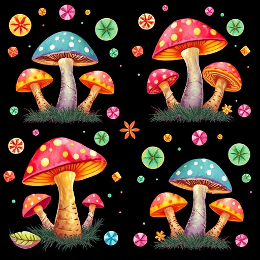 Artistic Magic Mushroom Gummies Patterns