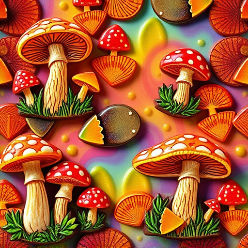 Artistic Magic Mushroom Gummies Patterns