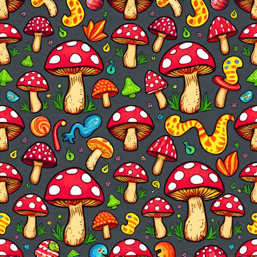 Artistic Magic Mushroom Gummies Patterns