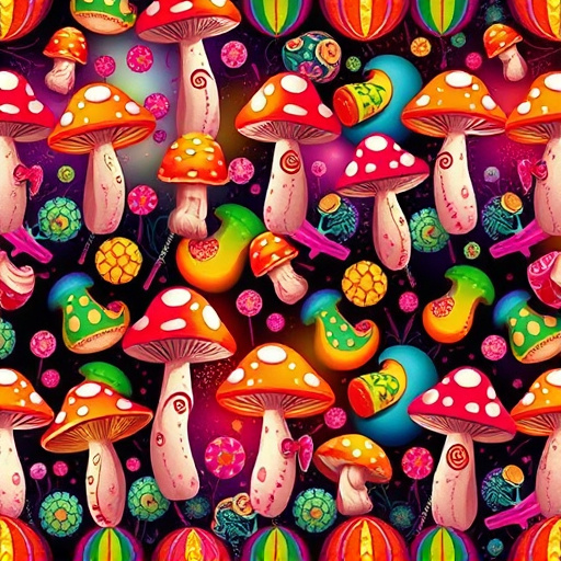 Artistic Magic Mushroom Gummies Patterns