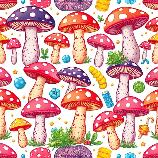 Artistic Magic Mushroom Gummies Patterns