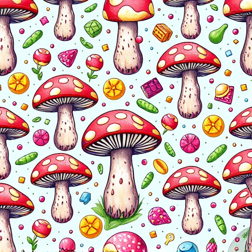 Artistic Magic Mushroom Gummies Patterns