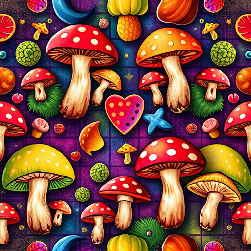 Artistic Magic Mushroom Gummies Patterns