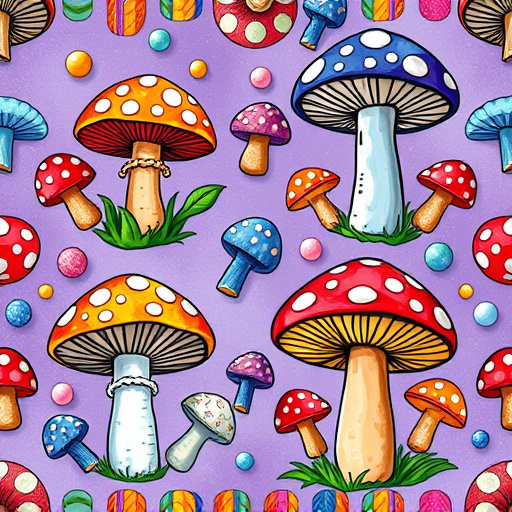 Artistic Magic Mushroom Gummies Patterns
