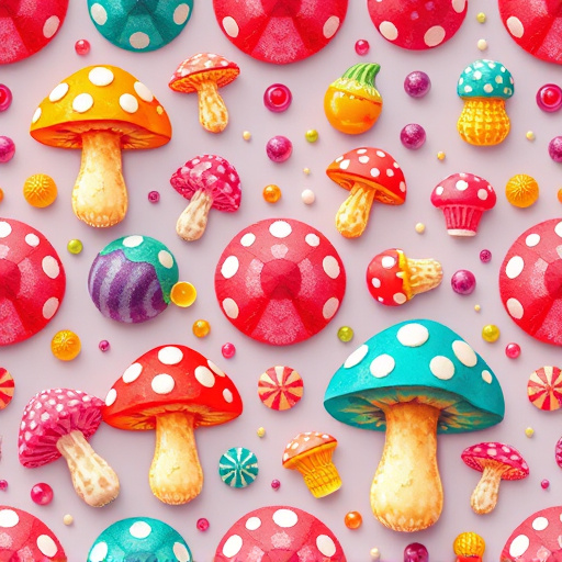 Artistic Magic Mushroom Gummies Patterns