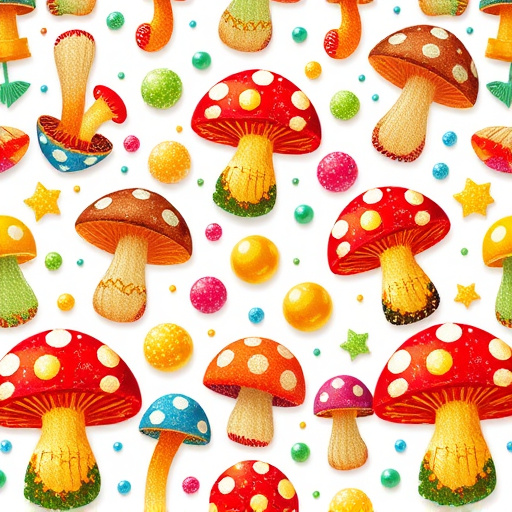 Artistic Magic Mushroom Gummies Patterns