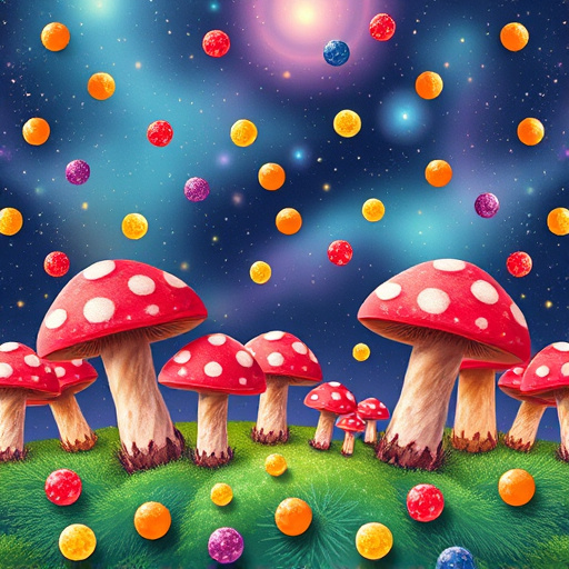 Artistic Magic Mushroom Gummies Patterns