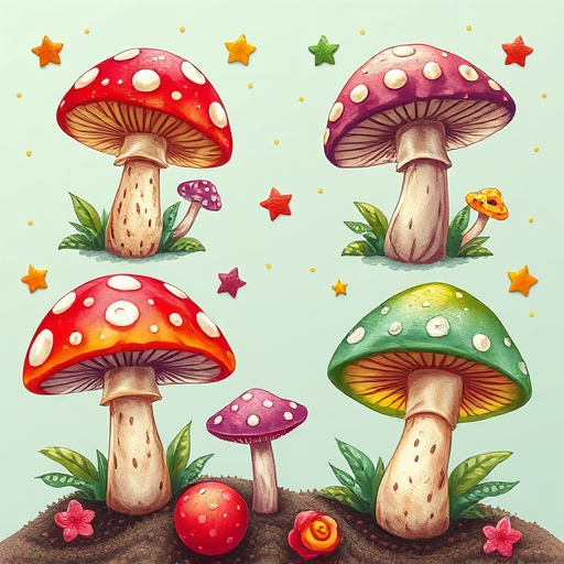 Artistic Magic Mushroom Gummies Patterns