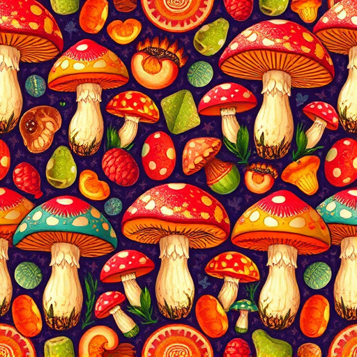 Artistic Magic Mushroom Gummies Patterns