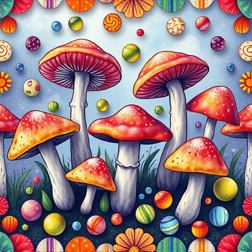 Artistic Magic Mushroom Gummies Patterns