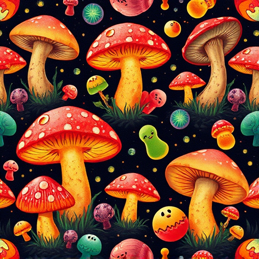 Artistic Magic Mushroom Gummies Patterns