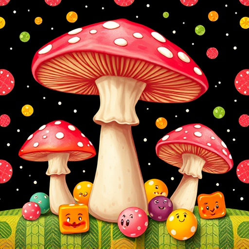 Artistic Magic Mushroom Gummies Patterns