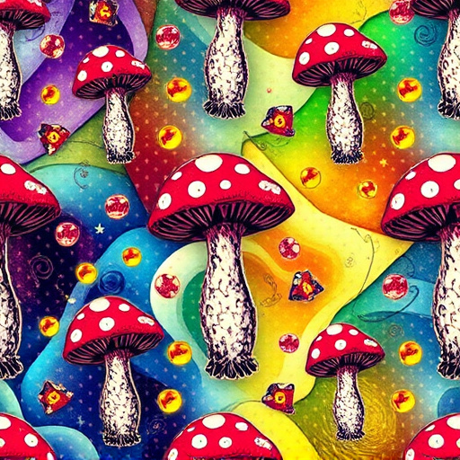 Artistic Magic Mushroom Gummies Patterns