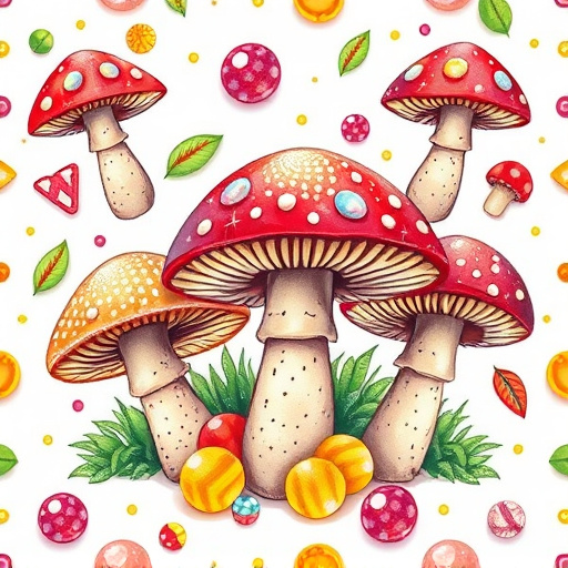 Artistic Magic Mushroom Gummies Patterns