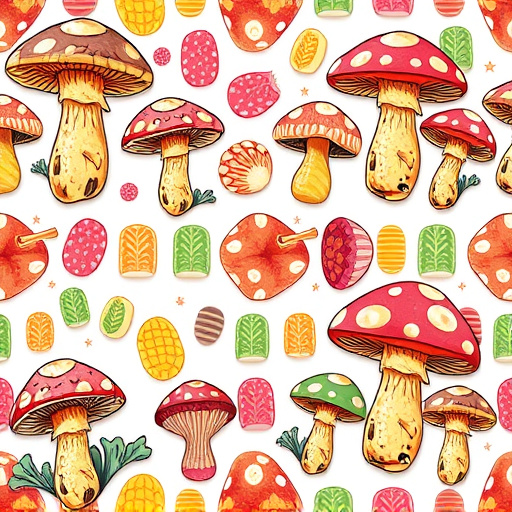 Artistic Magic Mushroom Gummies Patterns