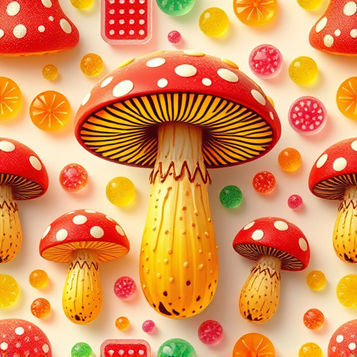 Artistic Magic Mushroom Gummies Patterns