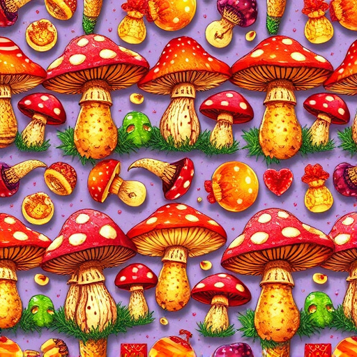 Artistic Magic Mushroom Gummies Patterns