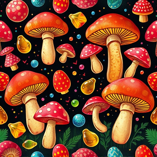 Artistic Magic Mushroom Gummies Patterns