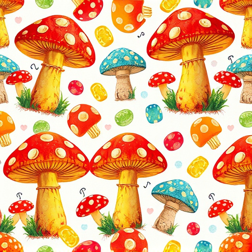 Artistic Magic Mushroom Gummies Patterns