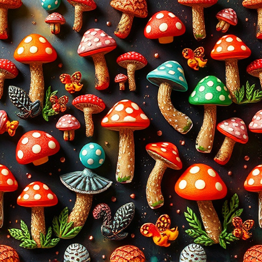 Artistic Magic Mushroom Gummies Patterns