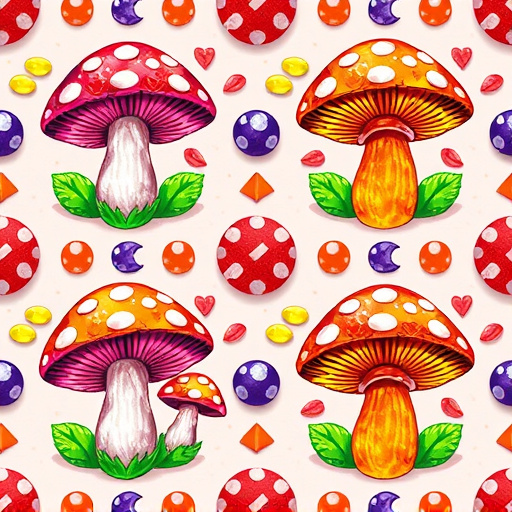 Artistic Magic Mushroom Gummies Patterns