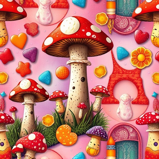 Artistic Magic Mushroom Gummies Patterns