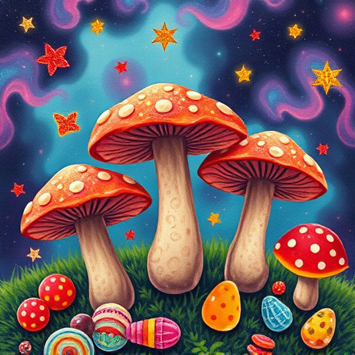 Artistic Magic Mushroom Gummies Patterns