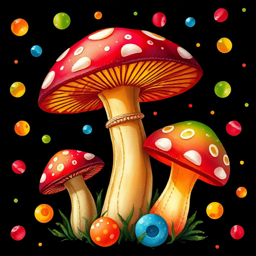 Artistic Magic Mushroom Gummies Patterns