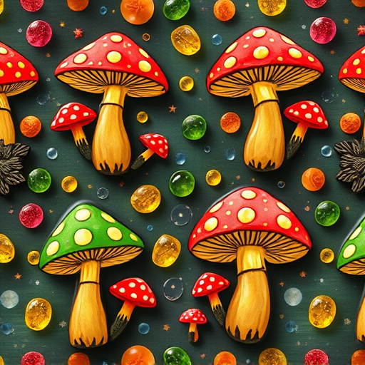 Artistic Magic Mushroom Gummies Patterns