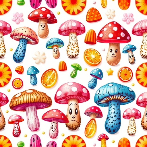 Artistic Magic Mushroom Gummies Patterns