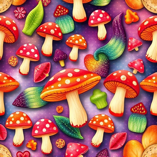 Artistic Magic Mushroom Gummies Patterns