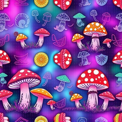 Artistic Magic Mushroom Gummies Patterns