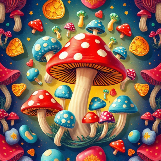Artistic Magic Mushroom Gummies Patterns