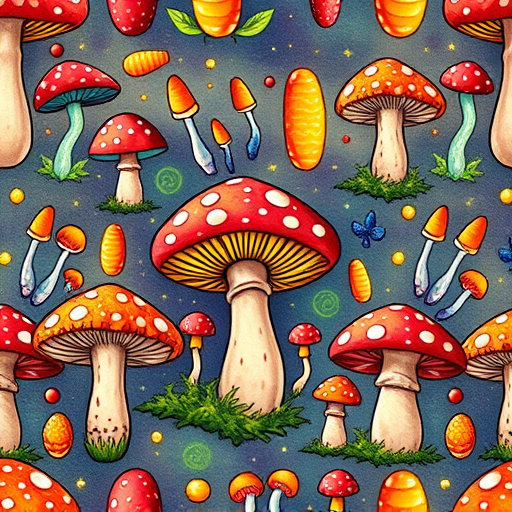 Artistic Magic Mushroom Gummies Patterns