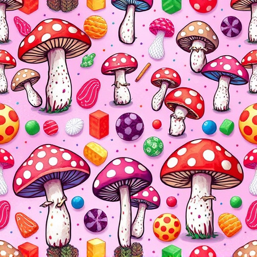 Artistic Magic Mushroom Gummies Patterns