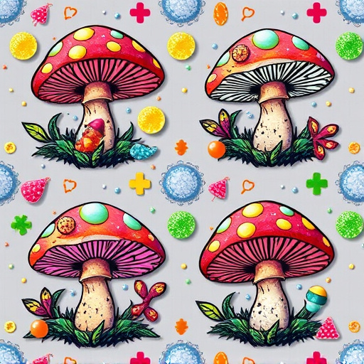 Artistic Magic Mushroom Gummies Patterns