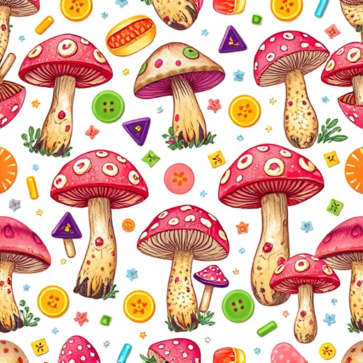 Artistic Magic Mushroom Gummies Patterns