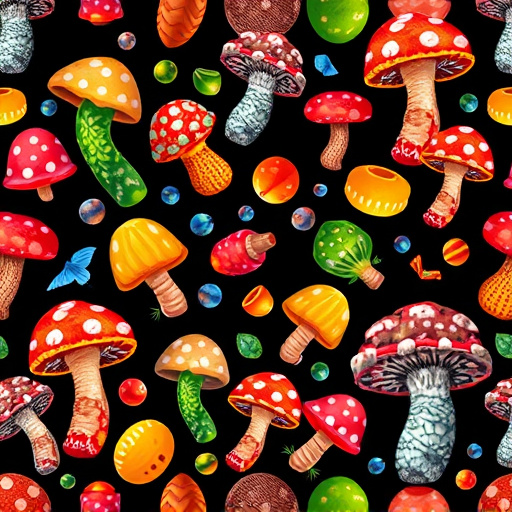 Artistic Magic Mushroom Gummies Patterns