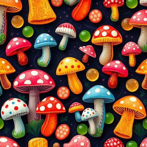 Artistic Magic Mushroom Gummies Patterns