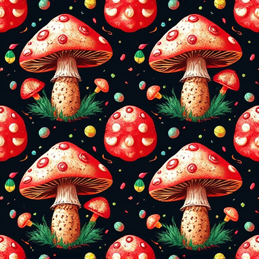 Artistic Magic Mushroom Gummies Patterns