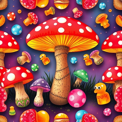 Artistic Magic Mushroom Gummies Patterns