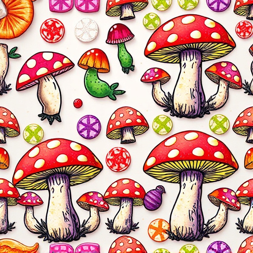 Artistic Magic Mushroom Gummies Patterns