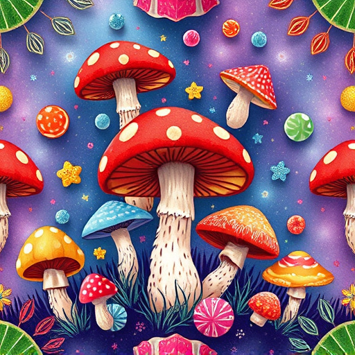 Artistic Magic Mushroom Gummies Patterns
