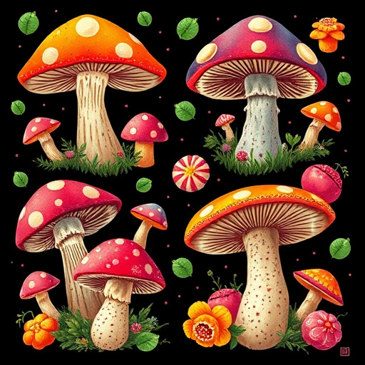 Artistic Magic Mushroom Gummies Patterns