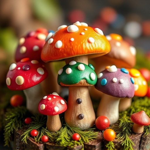 Colorful Magic Mushroom Chocolates
