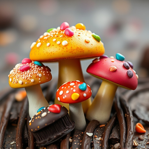 Colorful Magic Mushroom Chocolates